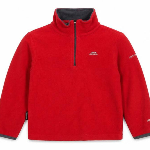 Trespass Boys Red Fleece Pullover Sweatshirt 5-6 Years Outdoor Warm Top
