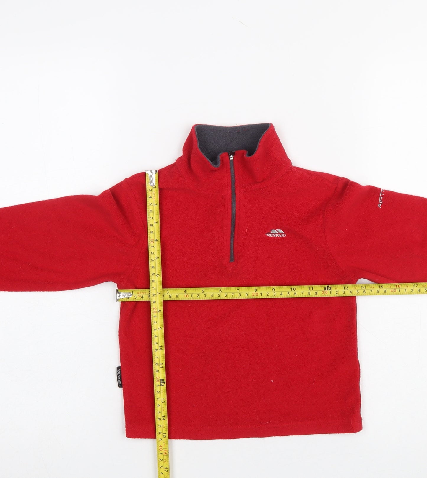 Trespass Boys Red Fleece Pullover Sweatshirt 5-6 Years Outdoor Warm Top