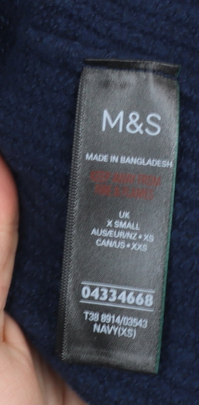 Marks and Spencer Women's Blue XS Long Sleeve Knit Jumper Dress