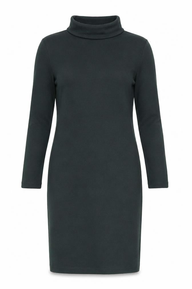 Linea Women Green Roll Neck Bodycon Midi Dress M