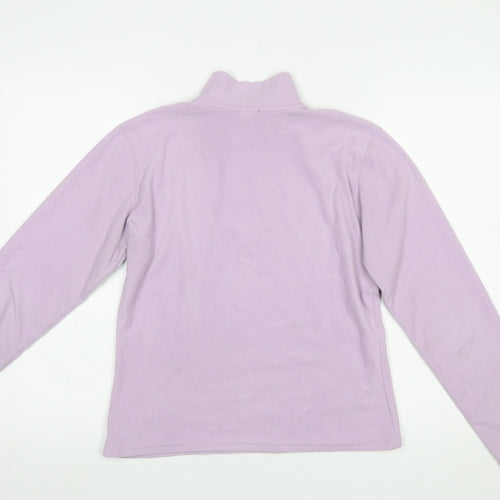 The North Face Women's Purple Fleece 1/4 Zip Pullover Sweatshirt S