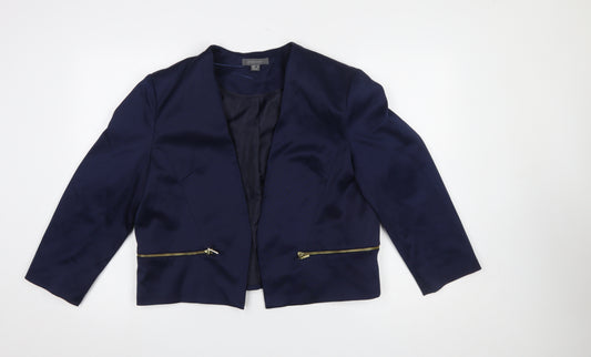 Atmosphere Women's Blue Cropped Shawl Blazer Size 18