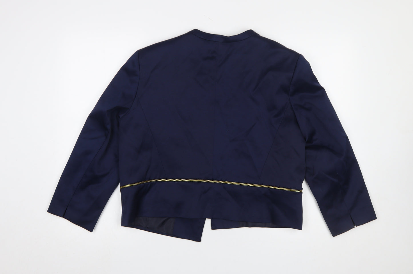 Atmosphere Women's Blue Cropped Shawl Blazer Size 18
