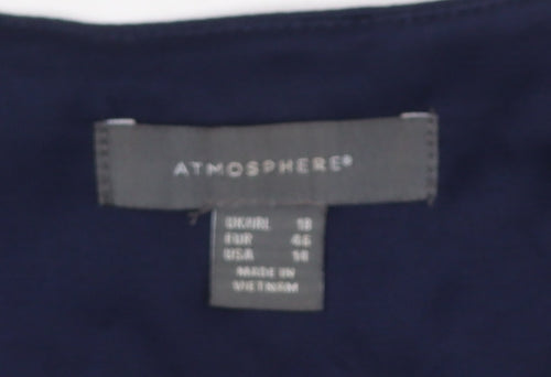 Atmosphere Women's Blue Cropped Shawl Blazer Size 18