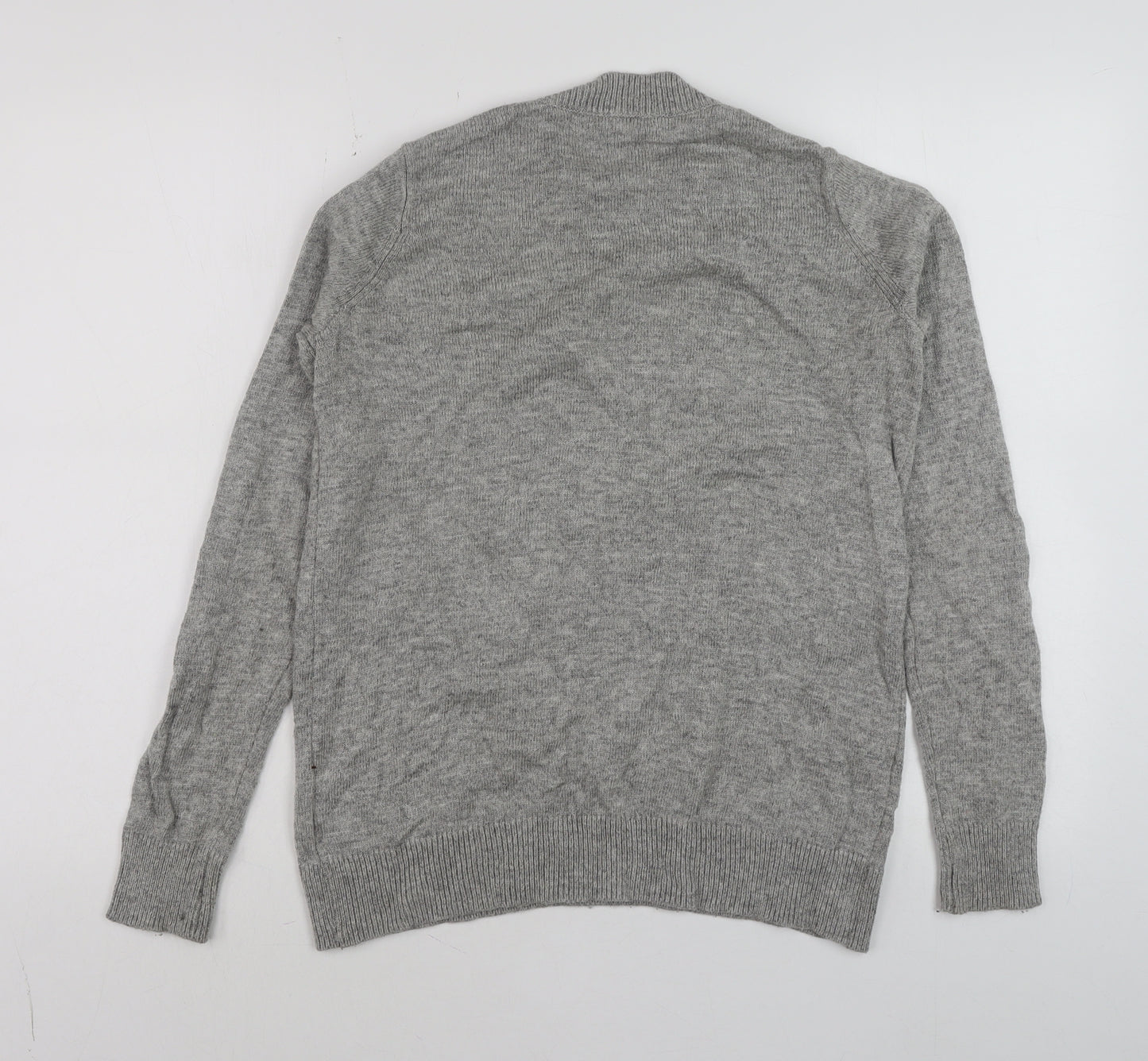 H&M Men's Grey Sequin Dog 'Gangsta Wrapper' Christmas Jumper Size S