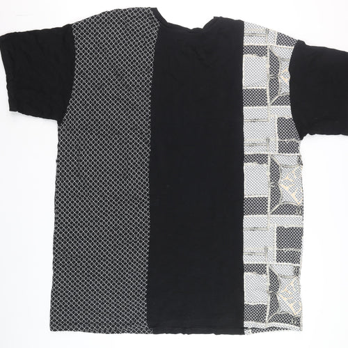 River Island Plus Women’s Black Colourblock Paris Couture T-Shirt Size 22