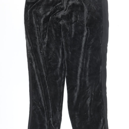 Puma Men's Black Velour Track Pants XS Regular Fit Activewear