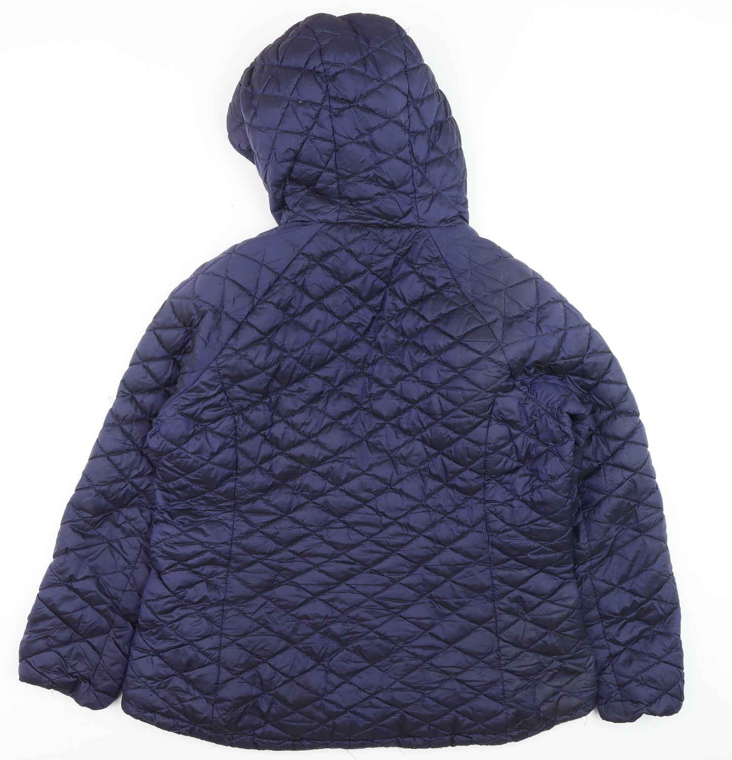 Steve Madden Womens Blue Quilted Hooded Puffer Jacket XL
