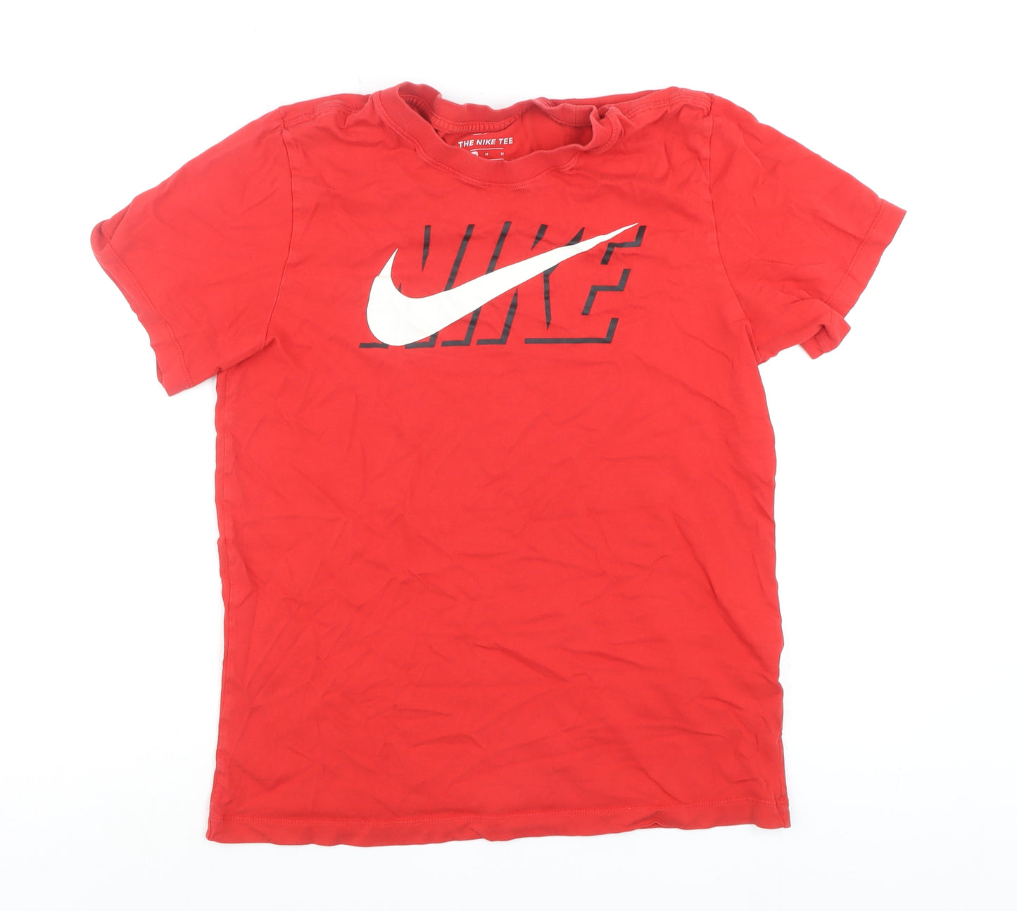 Nike Men's Red Short Sleeve Cotton Graphic Sports T-Shirt Medium