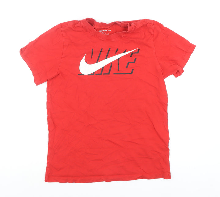 Nike Men's Red Short Sleeve Cotton Graphic Sports T-Shirt Medium