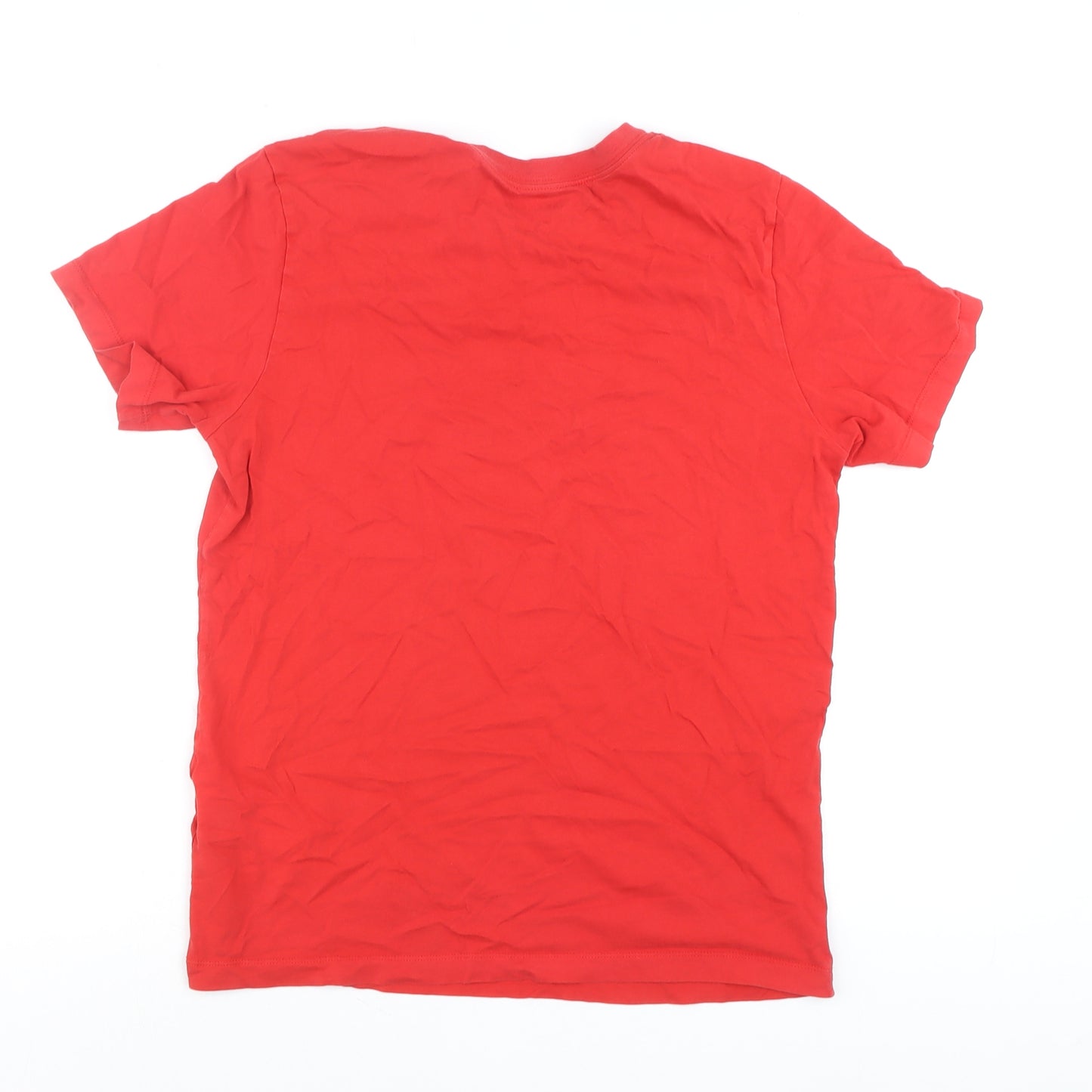 Nike Men's Red Short Sleeve Cotton Graphic Sports T-Shirt Medium