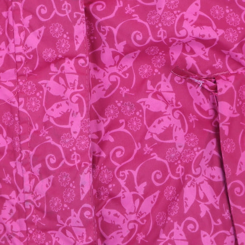 Regatta Teens Pink Butterfly Print Waterproof Hooded Rain Jacket Size 14