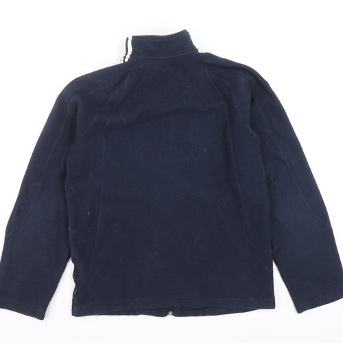 Adidas Mens Navy Full Zip Fleece Sweatshirt Size S Classic Sportswear