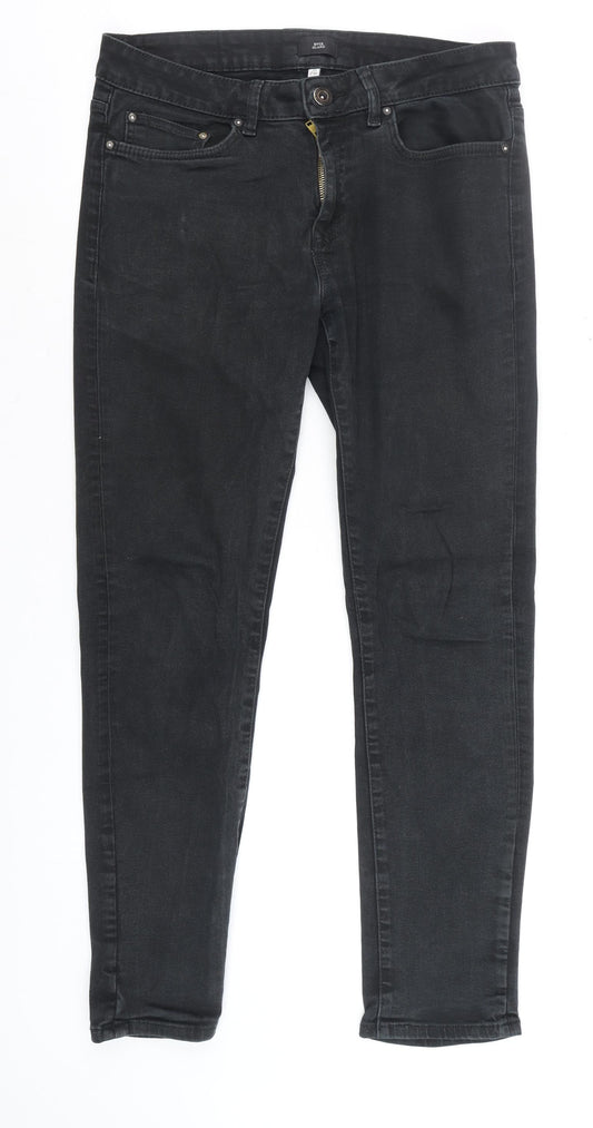 River Island Men's Black Skinny Jeans Size 30/32 Denim Classic Style