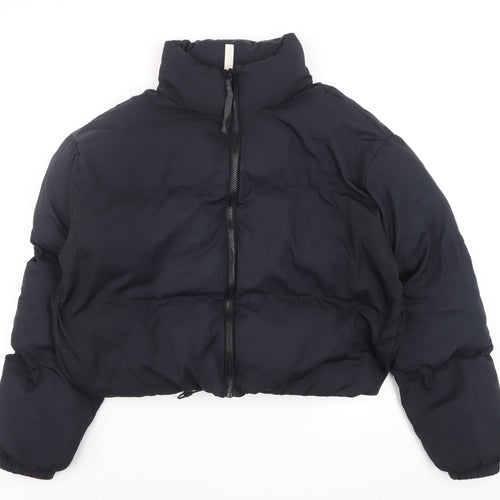 Fabletics Men's Black Puffer Jacket Size S Regular Fit Winter Coat