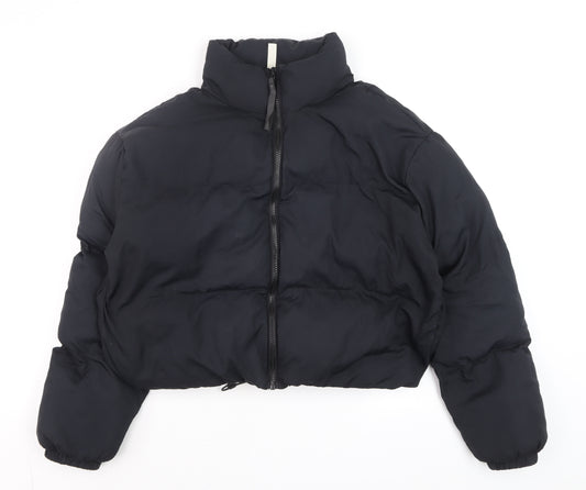 Fabletics Men's Black Puffer Jacket Size S Regular Fit Winter Coat