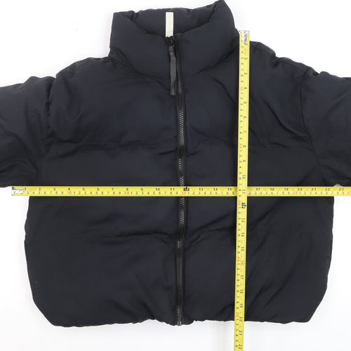 Fabletics Men's Black Puffer Jacket Size S Regular Fit Winter Coat