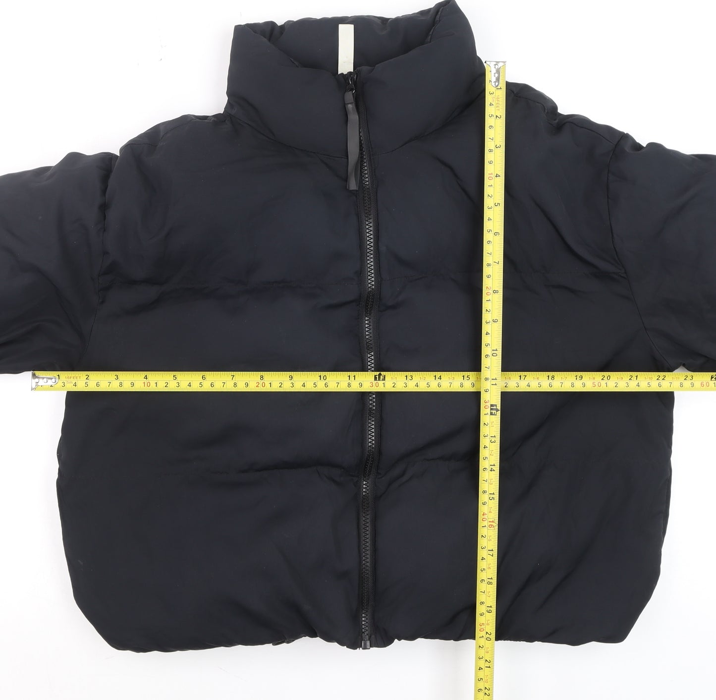 Fabletics Men's Black Puffer Jacket Size S Regular Fit Winter Coat