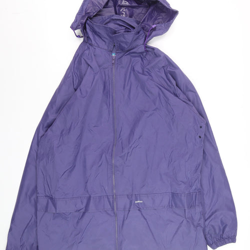 High Point Womens Purple XL Waterproof Rain Coat Hooded Jacket