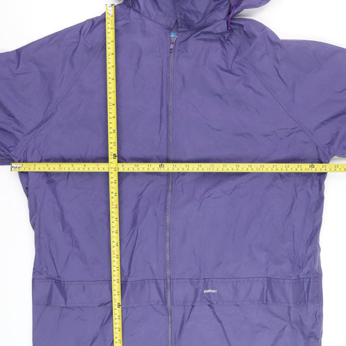 High Point Womens Purple XL Waterproof Rain Coat Hooded Jacket