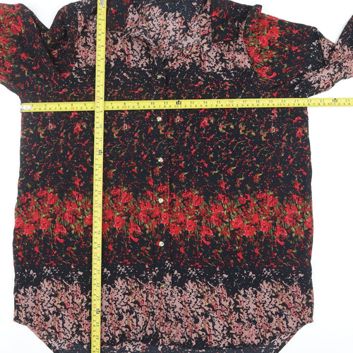 NEXT Womens Multicoloured Floral Button-Up Long Sleeve Shirt UK 12