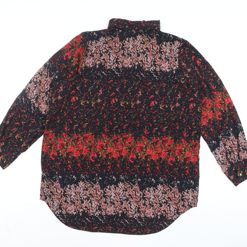NEXT Womens Multicoloured Floral Button-Up Long Sleeve Shirt UK 12