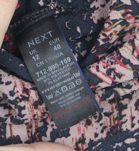 NEXT Womens Multicoloured Floral Button-Up Long Sleeve Shirt UK 12