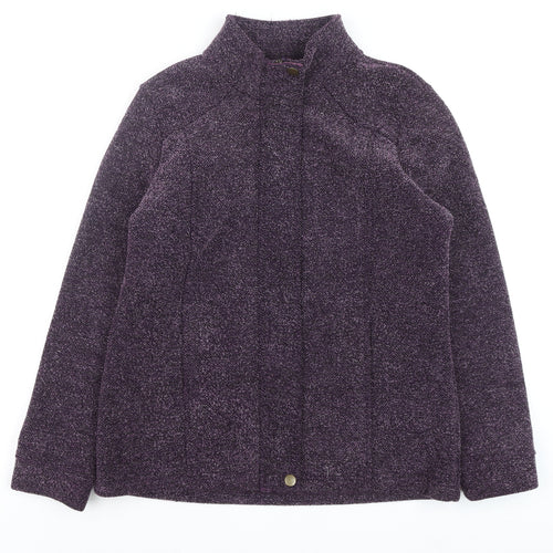 Marks and Spencer Women's Purple Classic Fleece Jacket Size 10