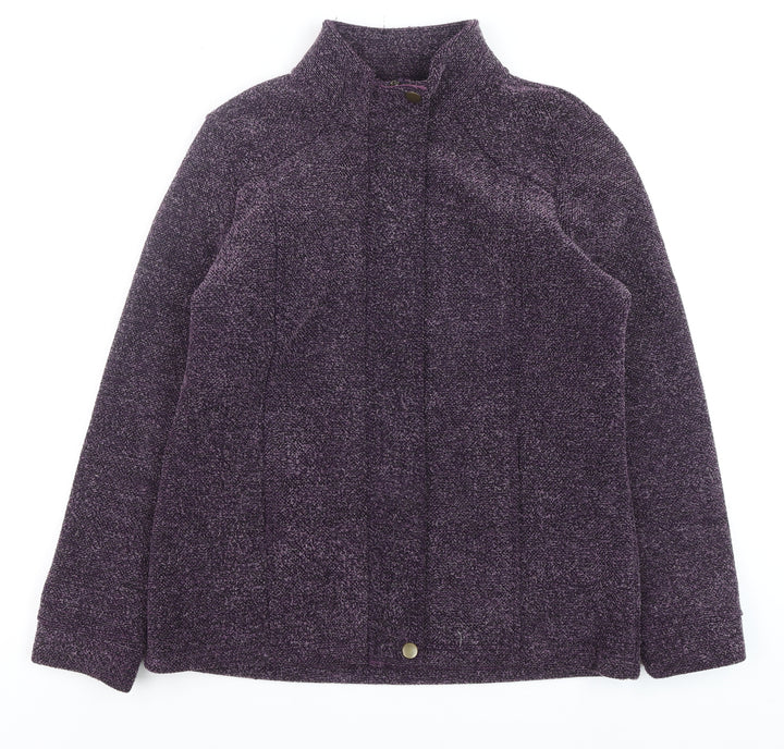 Marks and Spencer Women's Purple Classic Fleece Jacket Size 10