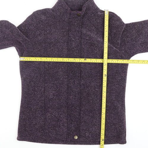 Marks and Spencer Women's Purple Classic Fleece Jacket Size 10