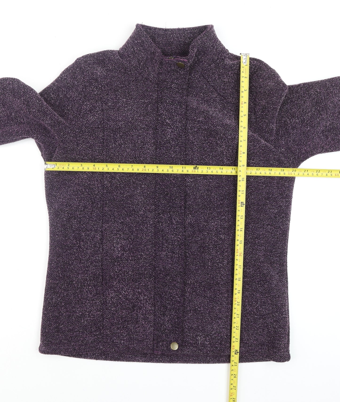 Marks and Spencer Women's Purple Classic Fleece Jacket Size 10