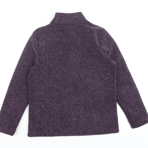 Marks and Spencer Women's Purple Classic Fleece Jacket Size 10