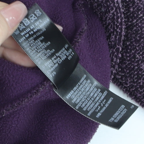 Marks and Spencer Women's Purple Classic Fleece Jacket Size 10