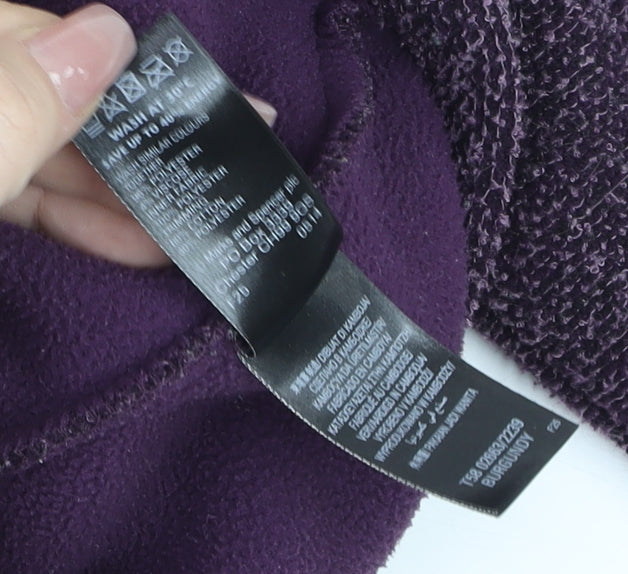 Marks and Spencer Women's Purple Classic Fleece Jacket Size 10