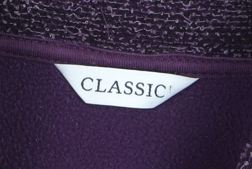 Marks and Spencer Women's Purple Classic Fleece Jacket Size 10