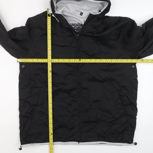 Red Herring Boys Black Hooded Windbreaker Jacket Size 13 Years