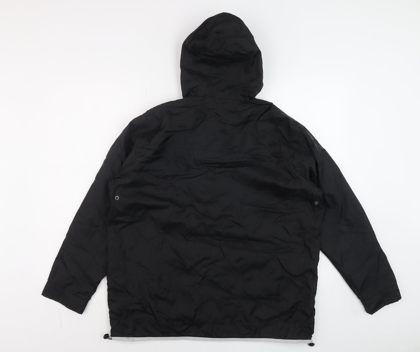 Red Herring Boys Black Hooded Windbreaker Jacket Size 13 Years