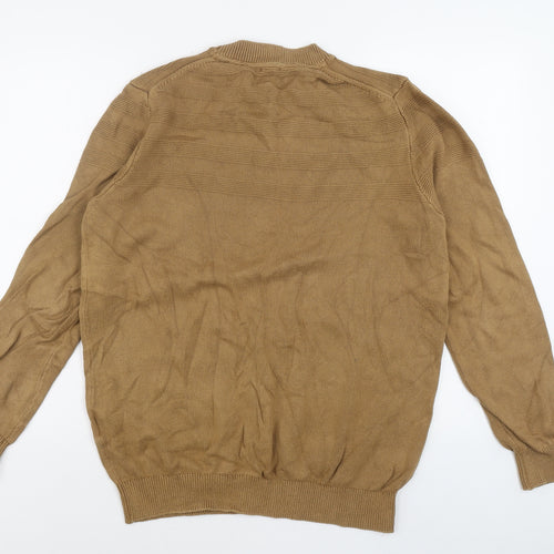 Celio Men’s Beige Cotton Crew Neck Pullover Jumper Size L