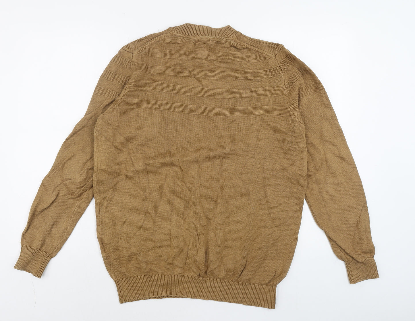 Celio Men’s Beige Cotton Crew Neck Pullover Jumper Size L