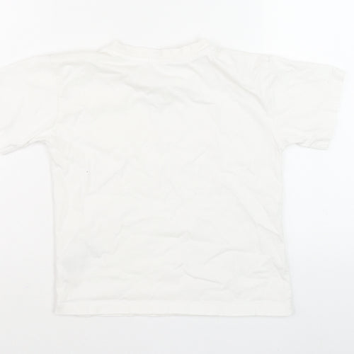 Calvin Klein Jeans Women's White Basic Logo Cotton T-Shirt Size 6