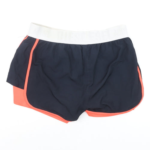 Diesel Activewear Men's Navy & Coral Running Shorts Size S