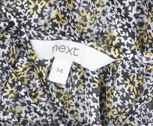 Next Women's Multicoloured Floral Off Shoulder Chiffon Blouse Size 14