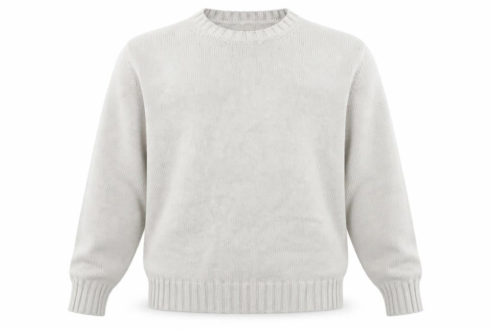 Front view of Gap Men's Beige Cotton Crew Neck jumper, size M