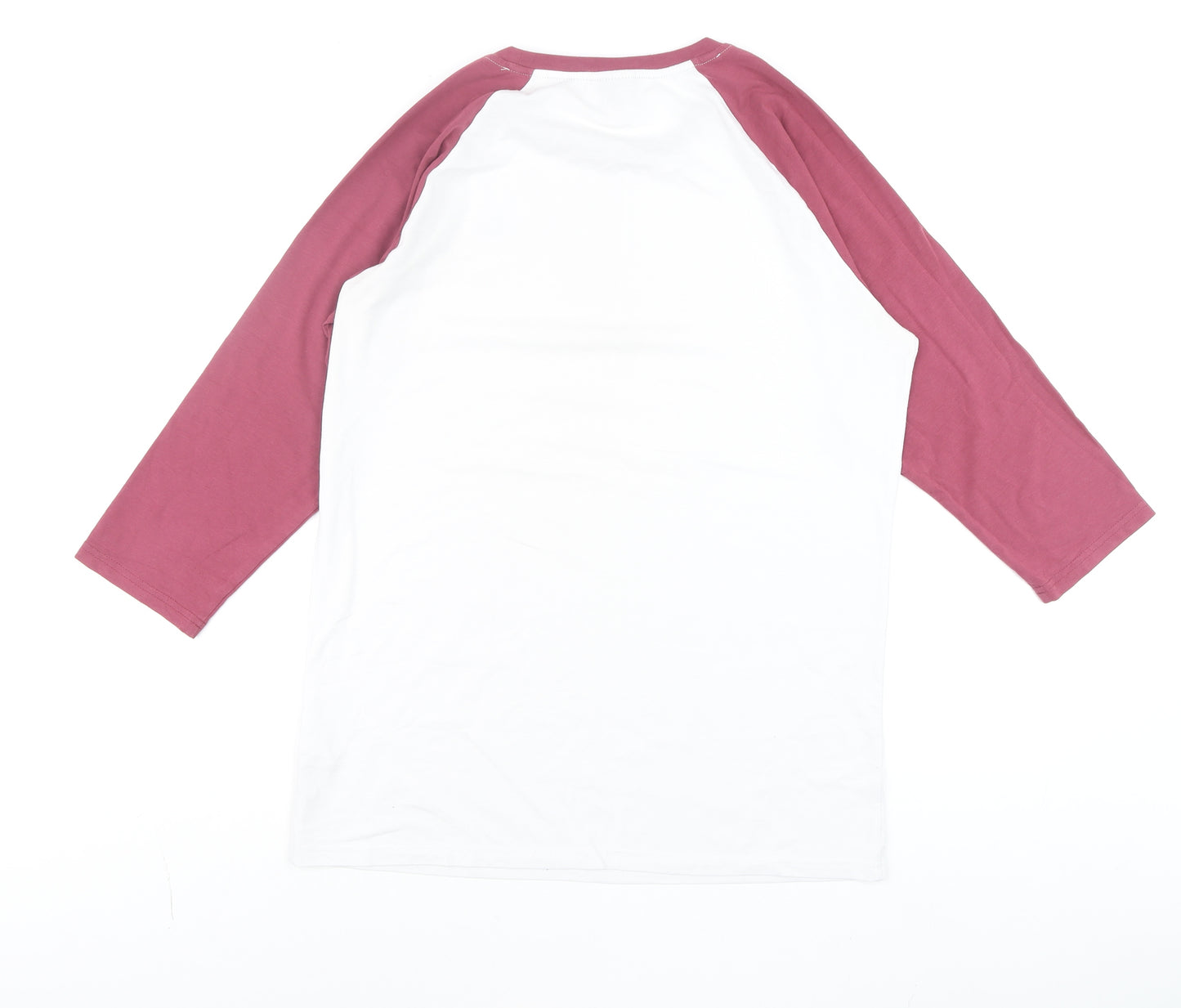 Gym+Coffee Men’s White 3/4 Sleeve Raglan T-Shirt Medium