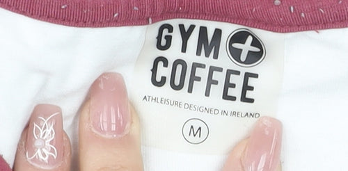 Gym+Coffee Men’s White 3/4 Sleeve Raglan T-Shirt Medium