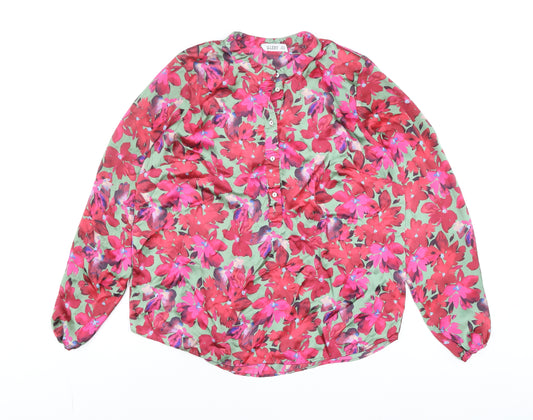 Gallery Women’s Multicoloured Floral Long Sleeve Blouse Size 12