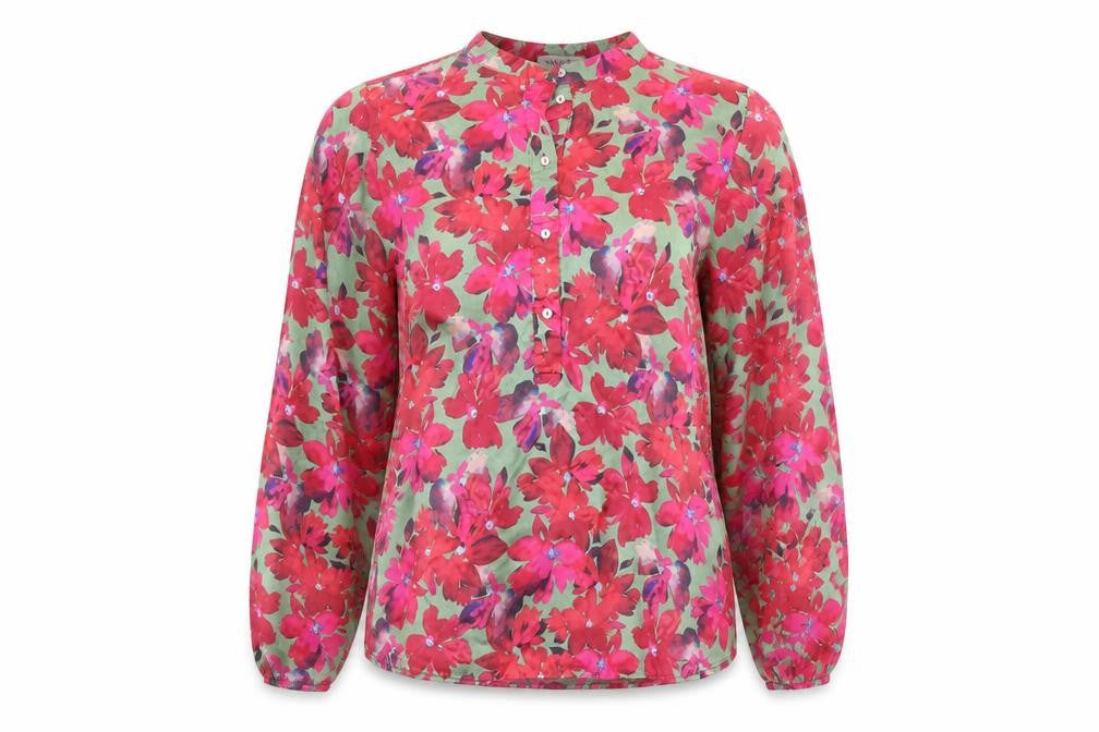 Gallery Women’s Multicoloured Floral Long Sleeve Blouse Size 12