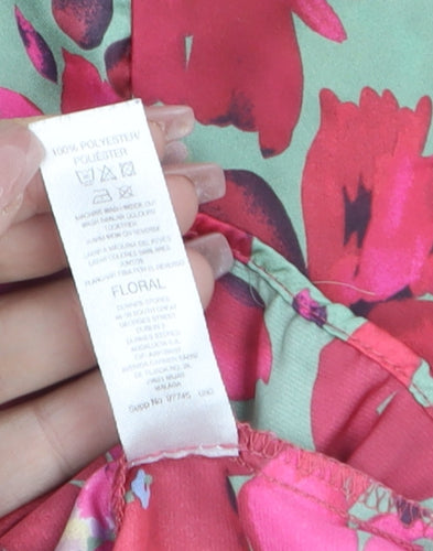 Gallery Women’s Multicoloured Floral Long Sleeve Blouse Size 12