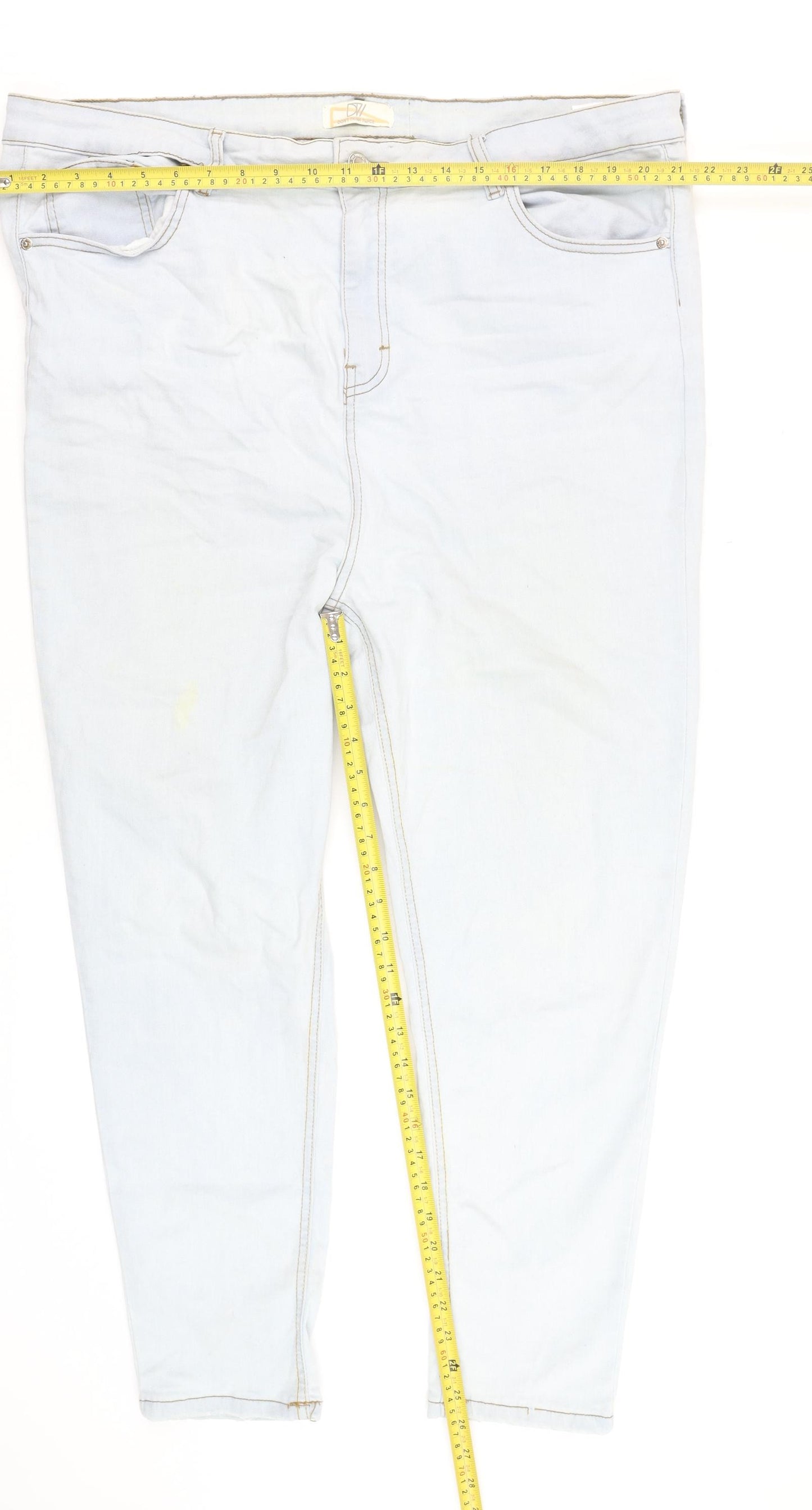 Don't Think Twice Women's Blue Light Wash Skinny Jeans Size 22