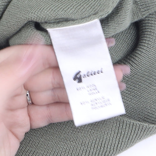 Gabicci Mens Green Wool Blend Sleeveless V-Neck Smart Casual Knit M